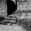 Falkland Palace Excavations
Frame 29 - The linking trench being excavated in front of the steps - from east
