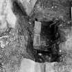 Falkland Palace Excavations
Frame 15 - Partially collapsed sides of west end of stone channel - from east

