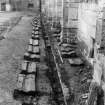 Falkland Palace Excavations
Frame 20 - Drain channel F407 after removal of drain F413 - from west