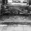 Falkland Palace Excavations
Frame 21 - Flagstones in recess of fifth window from south end of east range after removal of concrete from first floor level - from east

