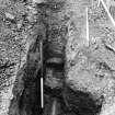 Falkland Palace Excavations
Frame 32 - Terminal of channel F407 in new trench showing discharge pipe - from west
