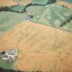 Aerial view of Stracathro Roman camp under crop, Brechin, Angus, looking SW.