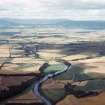 Aerial view of North Esk, Aberdeenshire, looking NW upstream towards Edzell.
