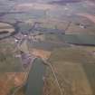 Aerial view of Fettercairn Distillery and Fettercairn Village, Aberdeenshire, looking SE.