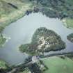 Aerial view of Caravan Park, Loch of Aboyne, Aberdeenshire, looking NNW.