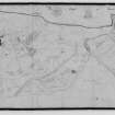 Dalmeny House.
Photographic copy of plan of the lands East of the turnpike. Verso, lands enclosed East of the turnpike road to Crammond Bridge.
Ink. Scale 1 pole to 6 Ells. N.d. and unsigned.
NMRS Survey of Private Collections, Rosebery Drawings.
