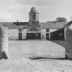 General view of Saltoun Hall dovecot and farm from north west.