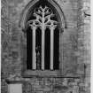 Elgin Cathedral.  Stone Museum, Walkway, Custodian's Office ,Exhibition Room, New Window, Chapter House Stone Shed DH 6.2.85