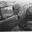 Bothwell Castle, Masonry of Round Tower to Left of Entrance Pit