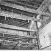 Edinburgh Abbey Strand.  Painted Beams, Boards and Plaster