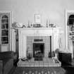 Interior view of Lylestone House, 14 Bedford Place, Alloa, showing fireplace in sitting room.