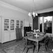 Interior view of Lylestone House, 14 Bedford Place, Alloa, showing dining room.