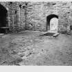 Loch Leven Castle.  Walkway Excavations