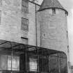 Detail of tower and aviary, Dudhope Castle, Barrack Road, Dundee.