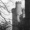 View of north east tower, Tulliechewan Castle.