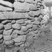 Castlelaw Fort.  Details Inside Walling in Preparation for Repair