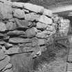 Castlelaw Fort.  Details Inside Walling in Preparation for Repair
