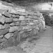 Castlelaw Fort.  Details Inside Walling in Preparation for Repair