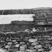 Arnol Black House, Isle of Lewis.  Repair of Roof