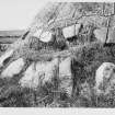 Arnol, Isle of Lewis.  Gen + Details Thatched Roofs Before Rethatching Blackhouse