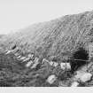 Arnol, Isle of Lewis.  Gen + Details Thatched Roofs Before Rethatching Blackhouse