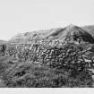 Arnol, Isle of Lewis.  Gen + Details Thatched Roofs Before Rethatching Blackhouse