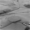 Oblique aerial view of the remains of Garvald Mains fort.