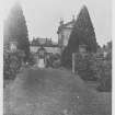 Chatelherault.  Old Photograph of Garden