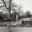 Views of Damaged Standing Stone Clachan Mor, Dowally, Perthshire