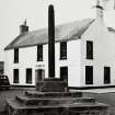 Gifford Market Cross, East Lothian.  Before Demolition