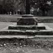 Gifford Market Cross, East Lothian.  Before Demolition