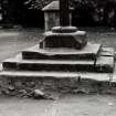 Gifford Market Cross, East Lothian.  Before Demolition