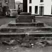 Gifford Market Cross, East Lothian.  Before Demolition