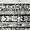 Prestonpans, Northfield House Hall Ceiling (b/w)