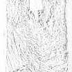 Rubbing of Balquhidder no 4 slab with incised cross