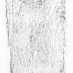 Rubbing of Balquhidder no 8 slab with carved cross