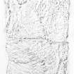 Rubbing of Balquhidder no 6 slab with single incised cross