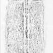 Rubbing of recumbent cross slab