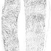 Rubbing of faces a & b of Dandaleith Pictish symbol stone
