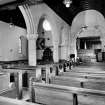 Interior view of Abercorn Parish Church showing nave towards Hopetoun Loft.