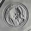 Edinburgh Merchiston Castle, Symbols on Plaster Ceiling