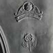 Edinburgh Merchiston Castle, Symbols on Plaster Ceiling