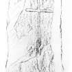 Rubbing of west face of Inverallan cross-incised slab