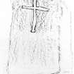 Rubbing of east face of Inverallan cross-incised slab