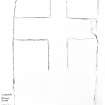 Rubbing of of St Kenneth's, Kinloch Laggan incised cross slab