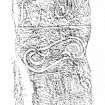 Rubbing of Mortlach 2 Pictish symbol stone