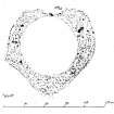 Rubbing of Kirkton of Skene font 2 (poss) - plan view and section
