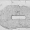 Inverness Broad Stone; Scanned pencil drawing showing plan, long and cross sections through the socket stone