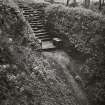 Yester Castle, Gifford.  Excavation of Steps