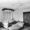Interior view of Arbuthnott House showing bedroom.